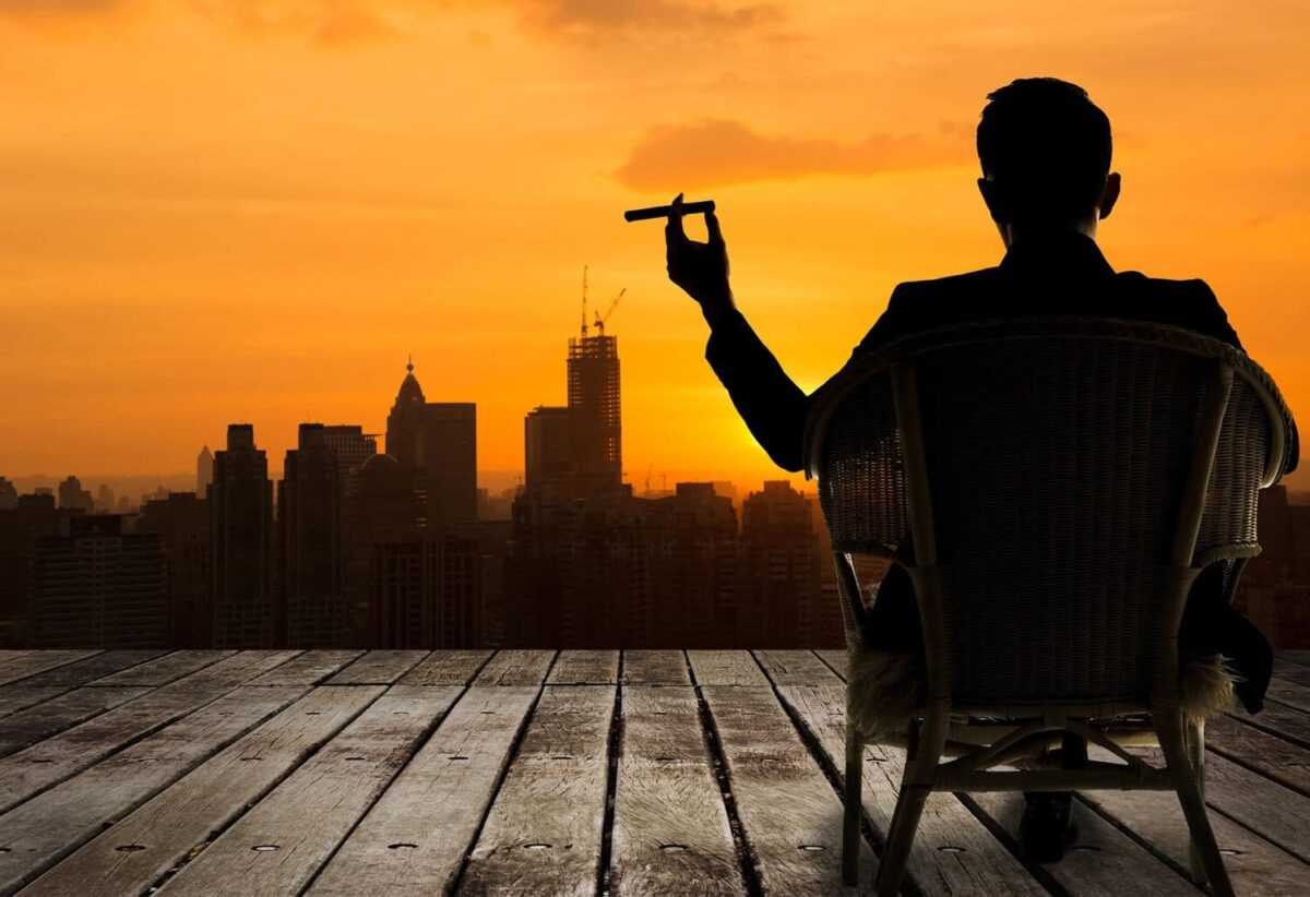 smoking cigar