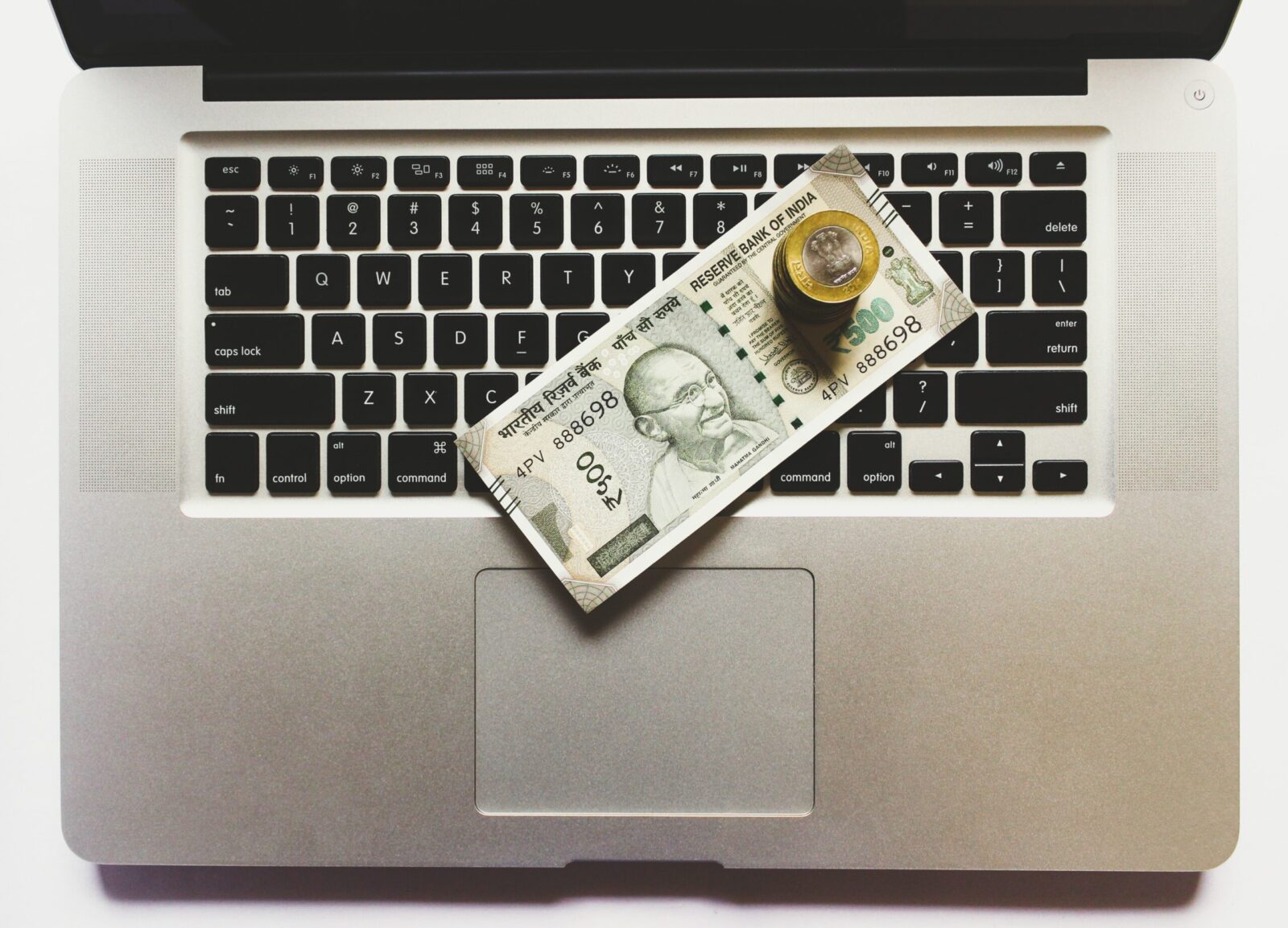 money and laptop